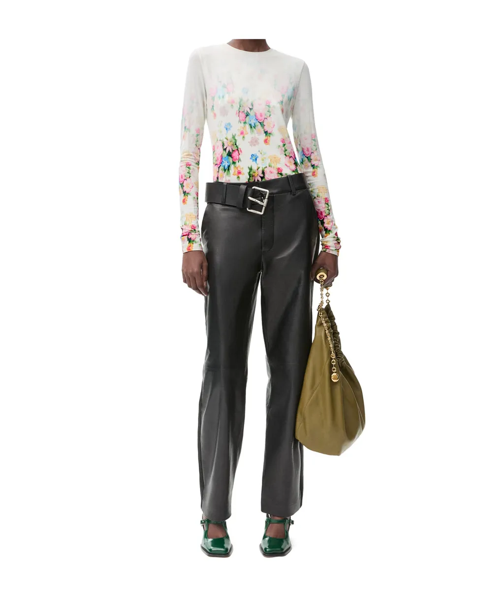 Floral-Printed Long Sleeved Top