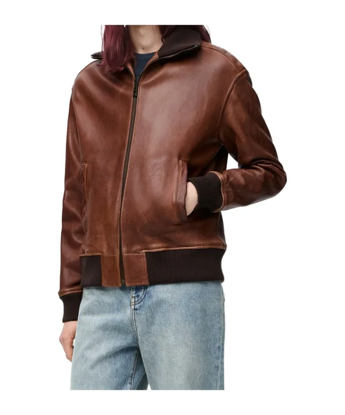 Zip-Up Jacket In Nappa Lambskin