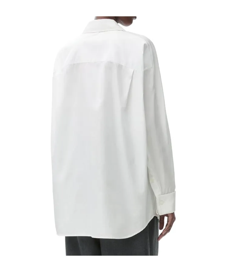 Curved Hem Buttoned Shirt