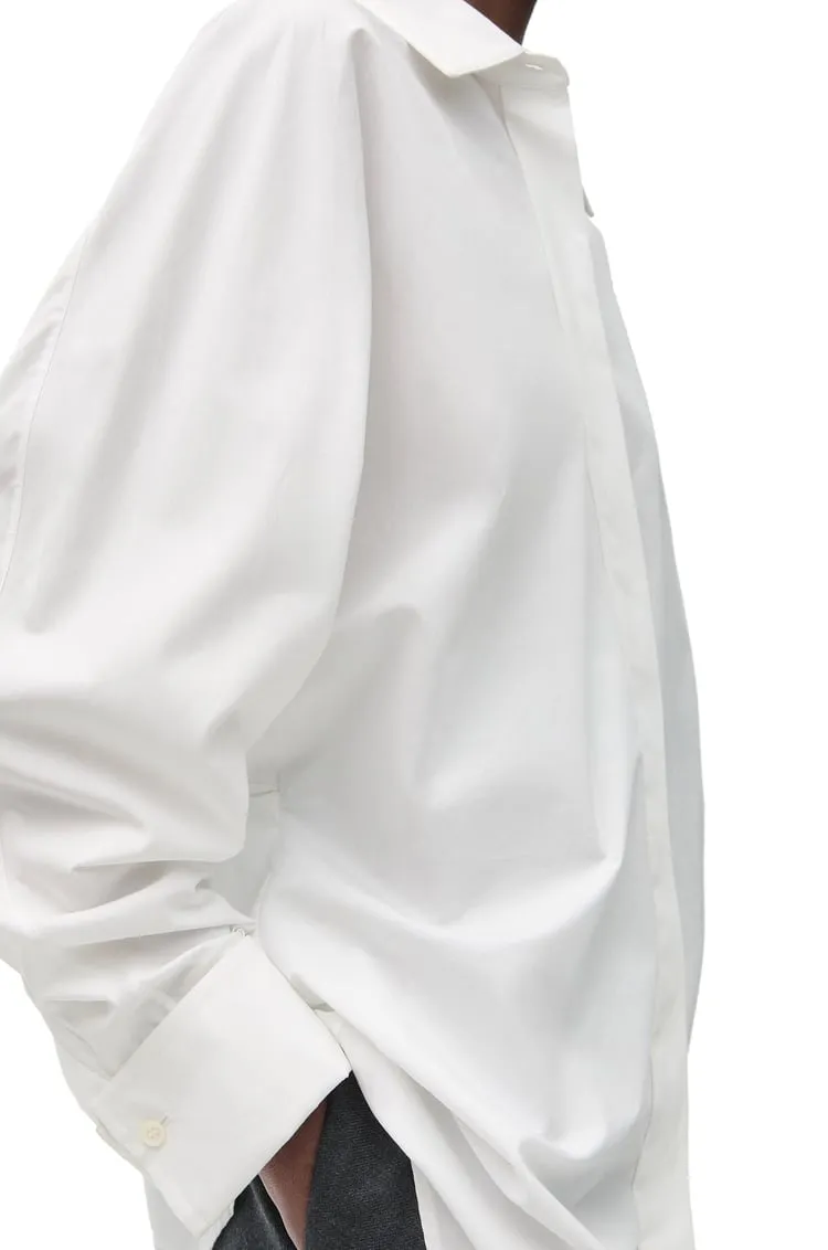 Curved Hem Buttoned Shirt