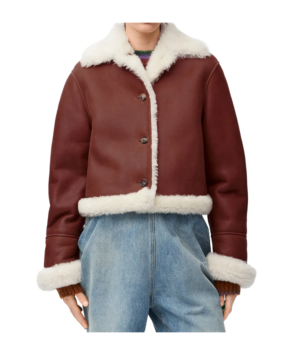Cropped Shearling Jacket