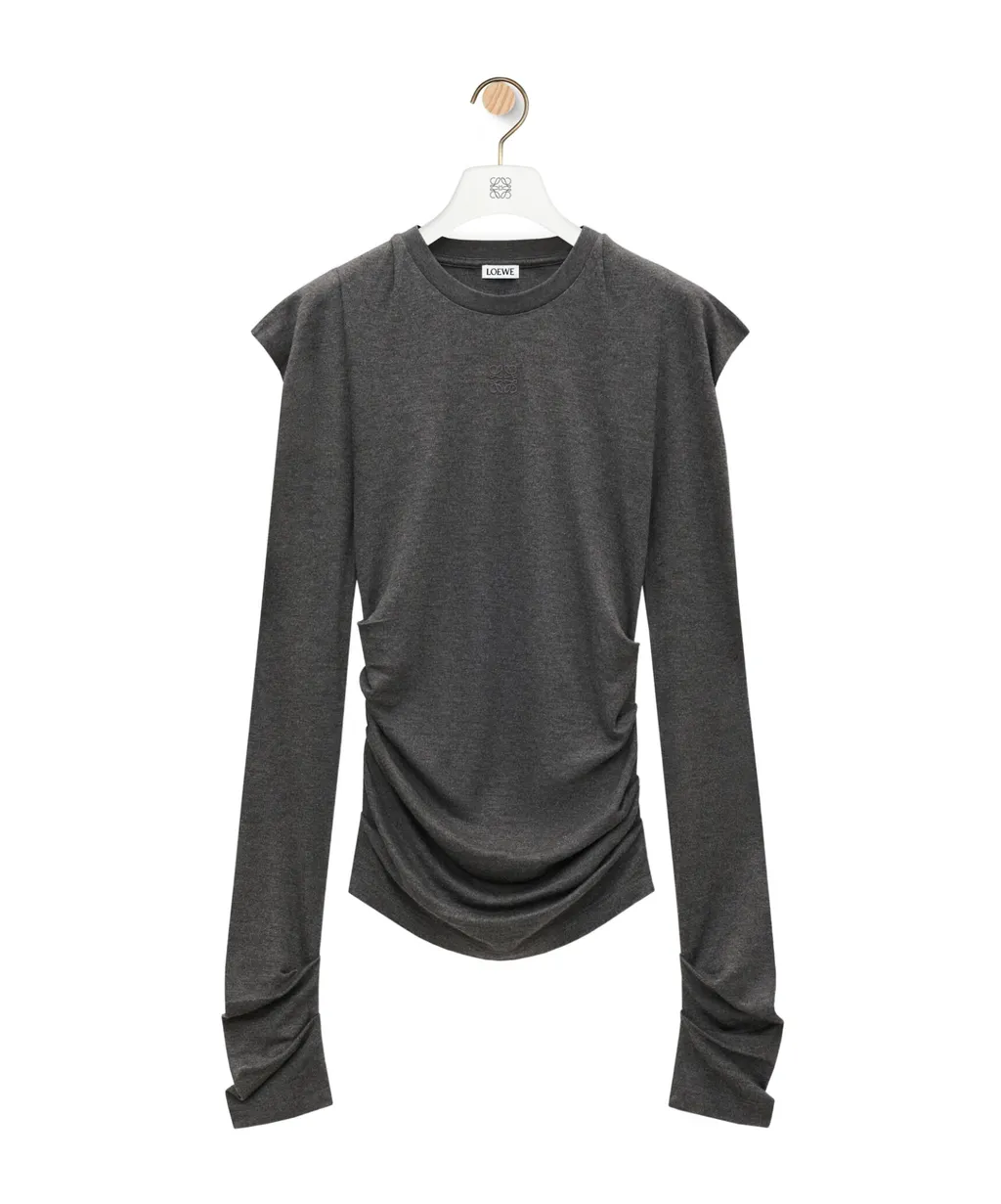 Long-Sleeved Crewneck Knitted Top