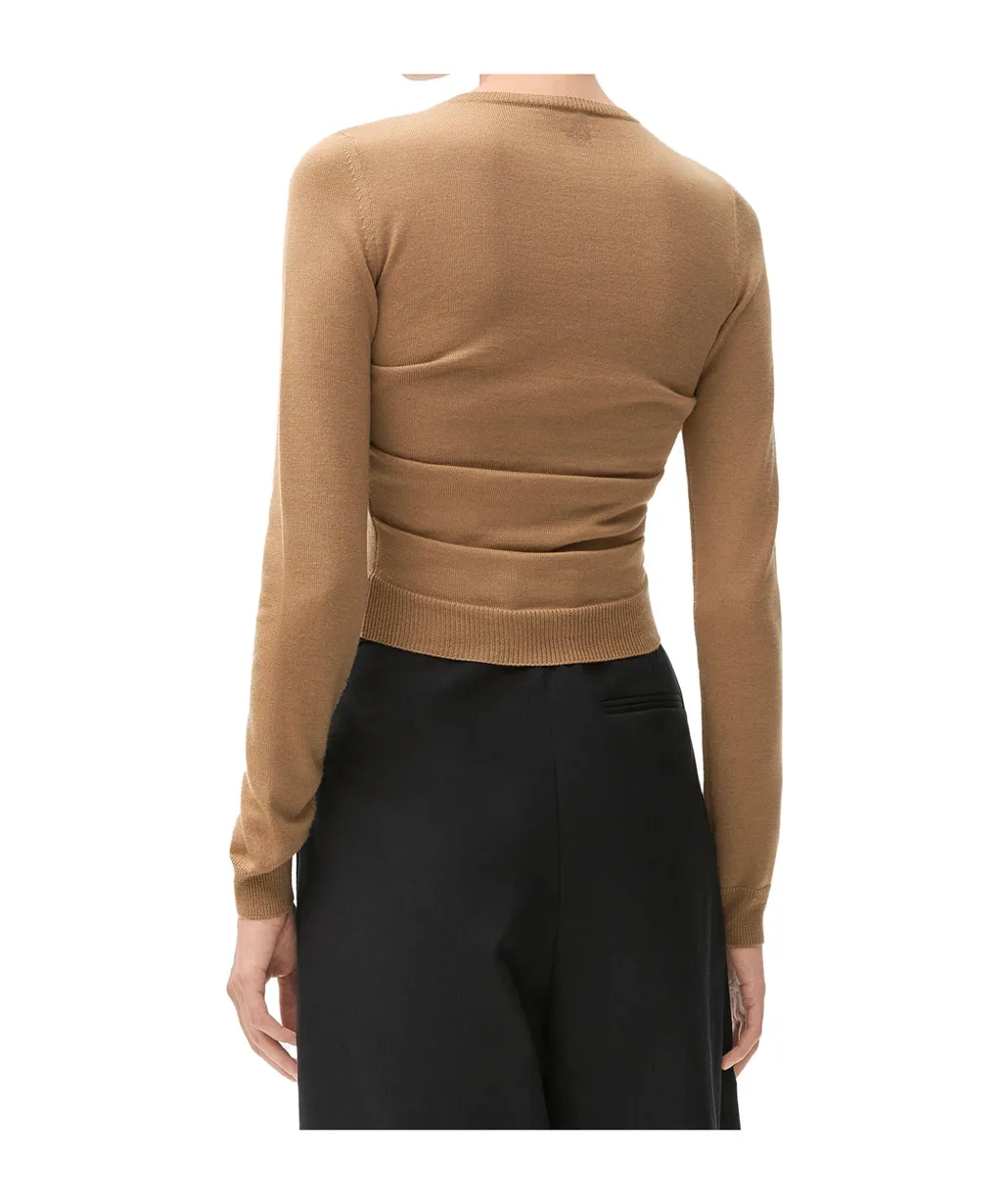 Draped Cardigan In Cashmere And Silk