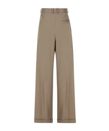Mid-Rise Pleated Trousers