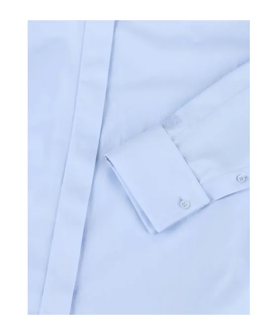 Curved Hem Buttoned Shirt