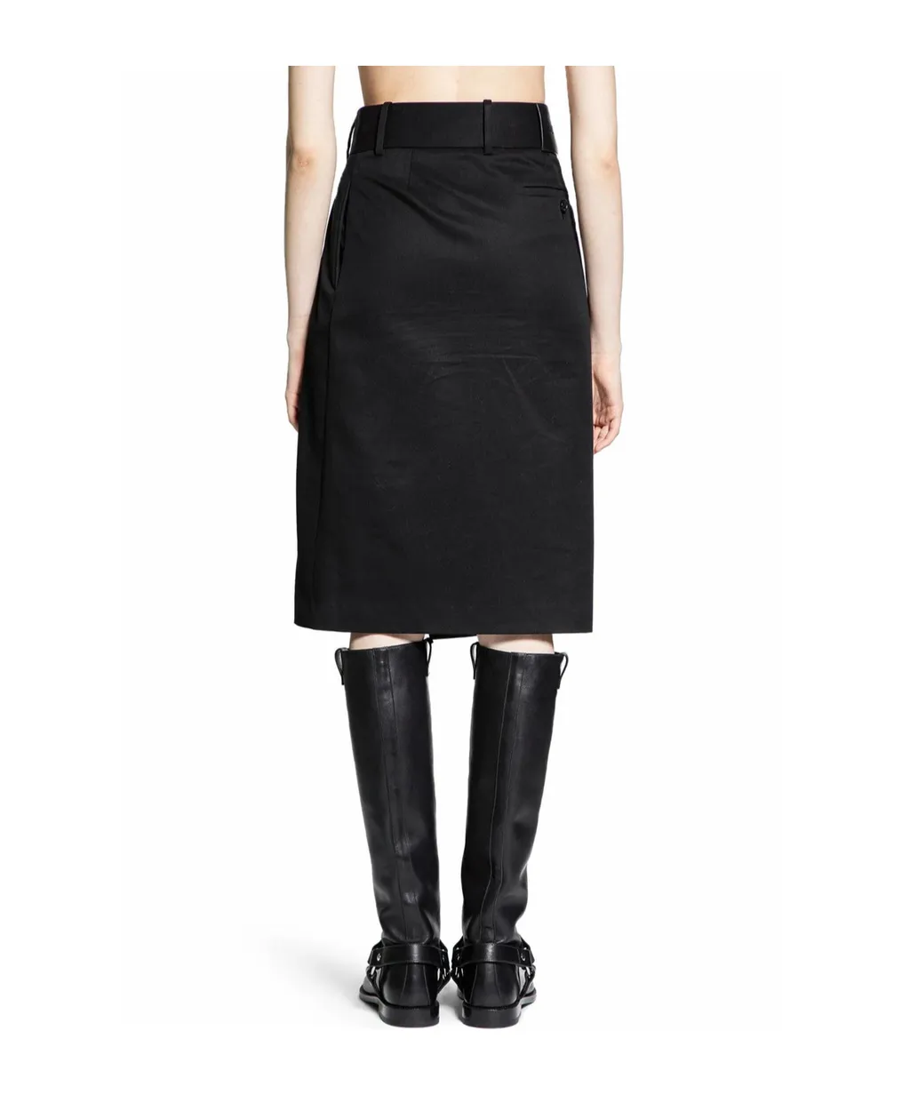 Asymmetric High-Waisted Wrap Skirt