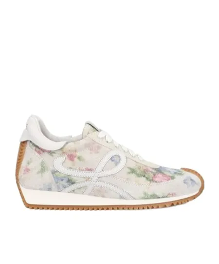 Floral Printed Low-Top Sneakers