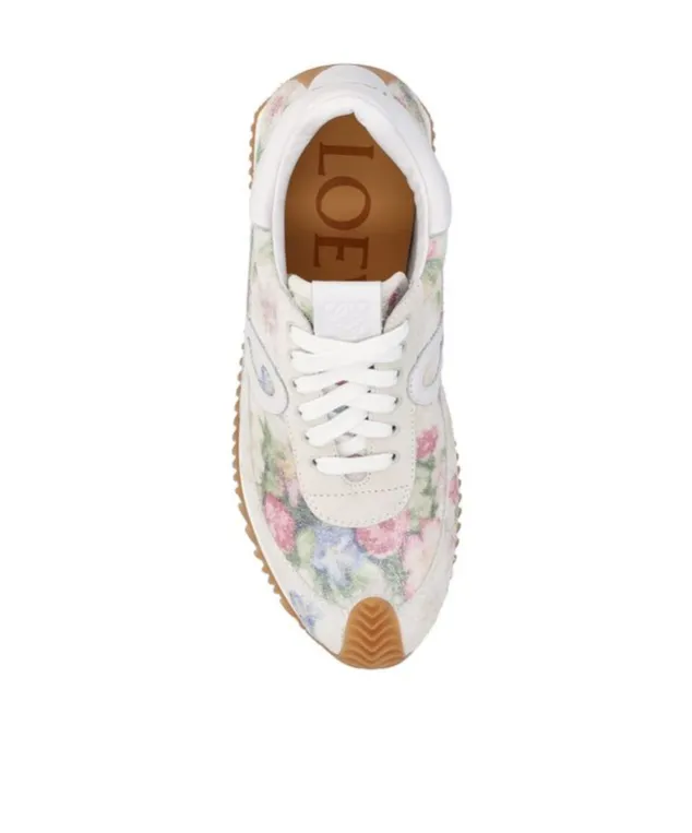 Floral Printed Low-Top Sneakers