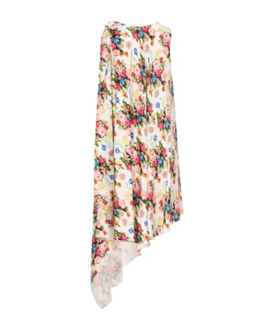 Floral Printed Asymmetric Dress