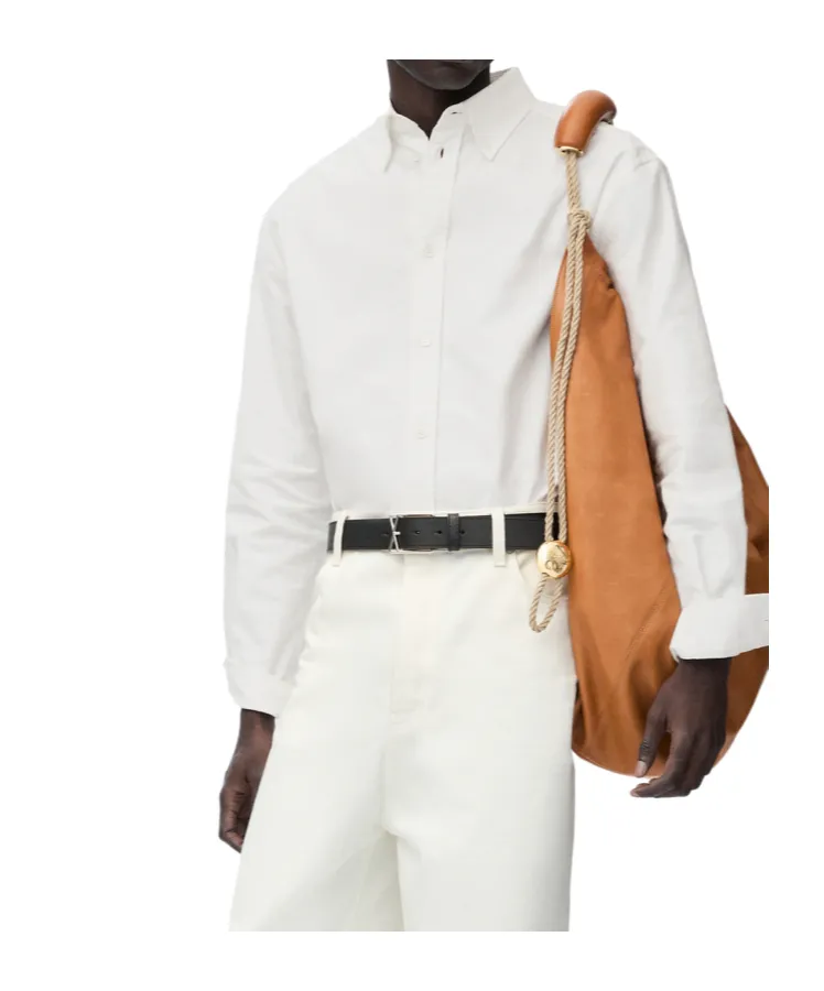 Logo Embroidered Long-Sleeved Shirt