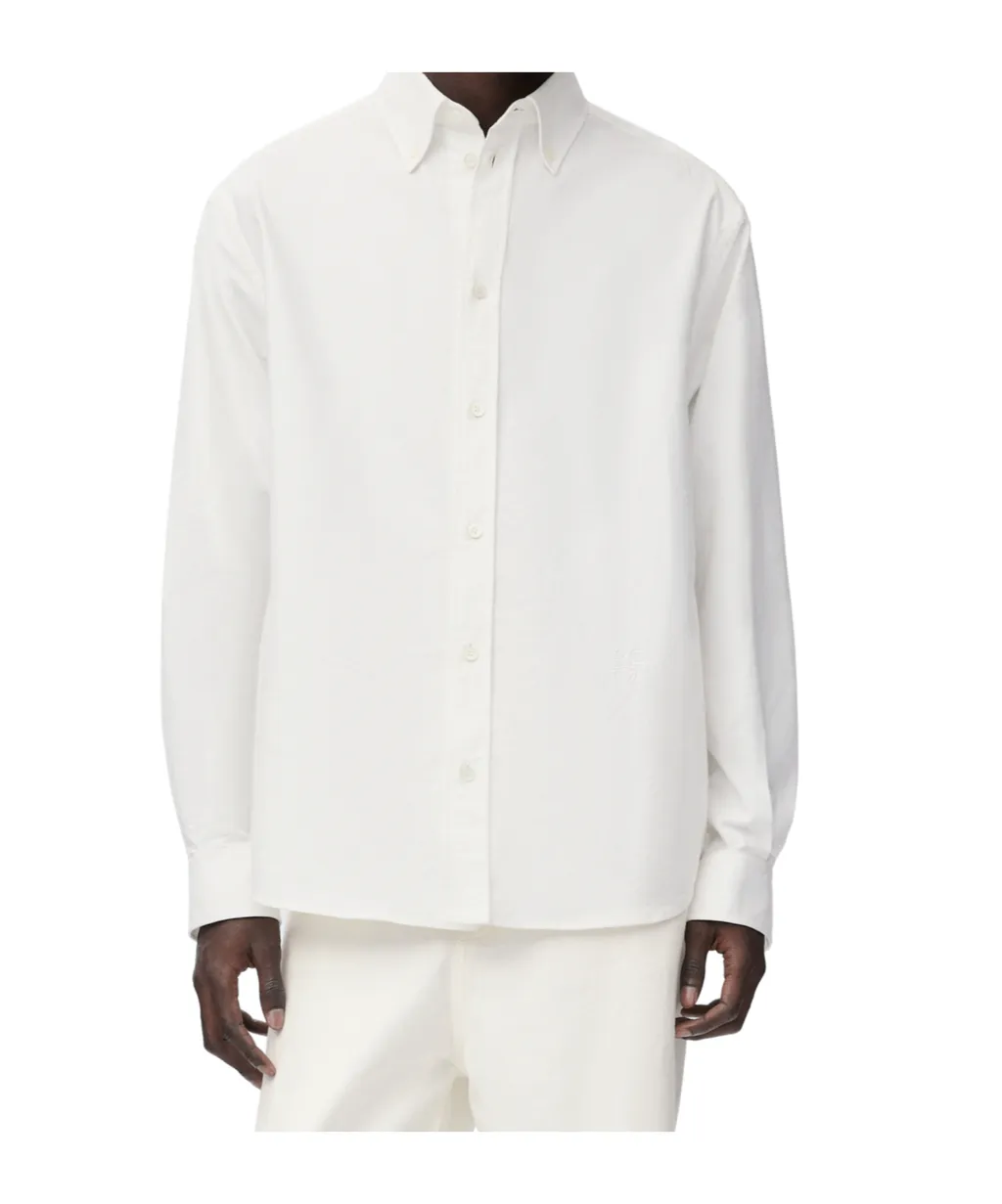 Logo Embroidered Long-Sleeved Shirt