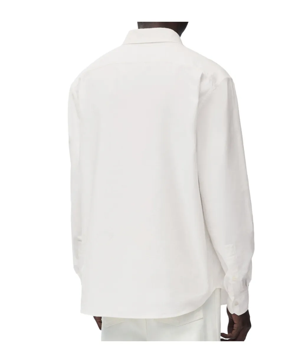 Logo Embroidered Long-Sleeved Shirt