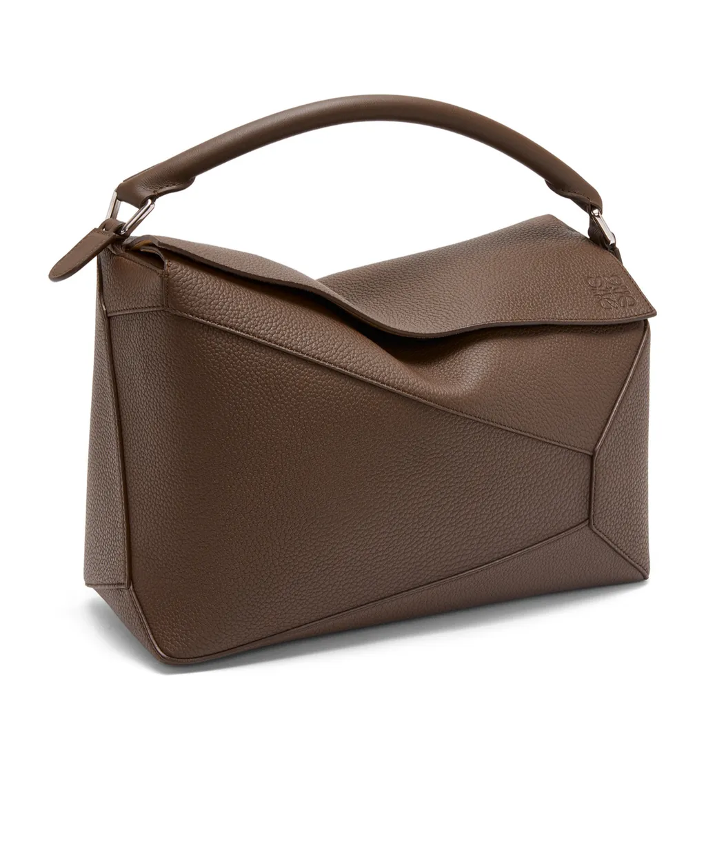 Large Puzzle Bag In Grained Calfskin