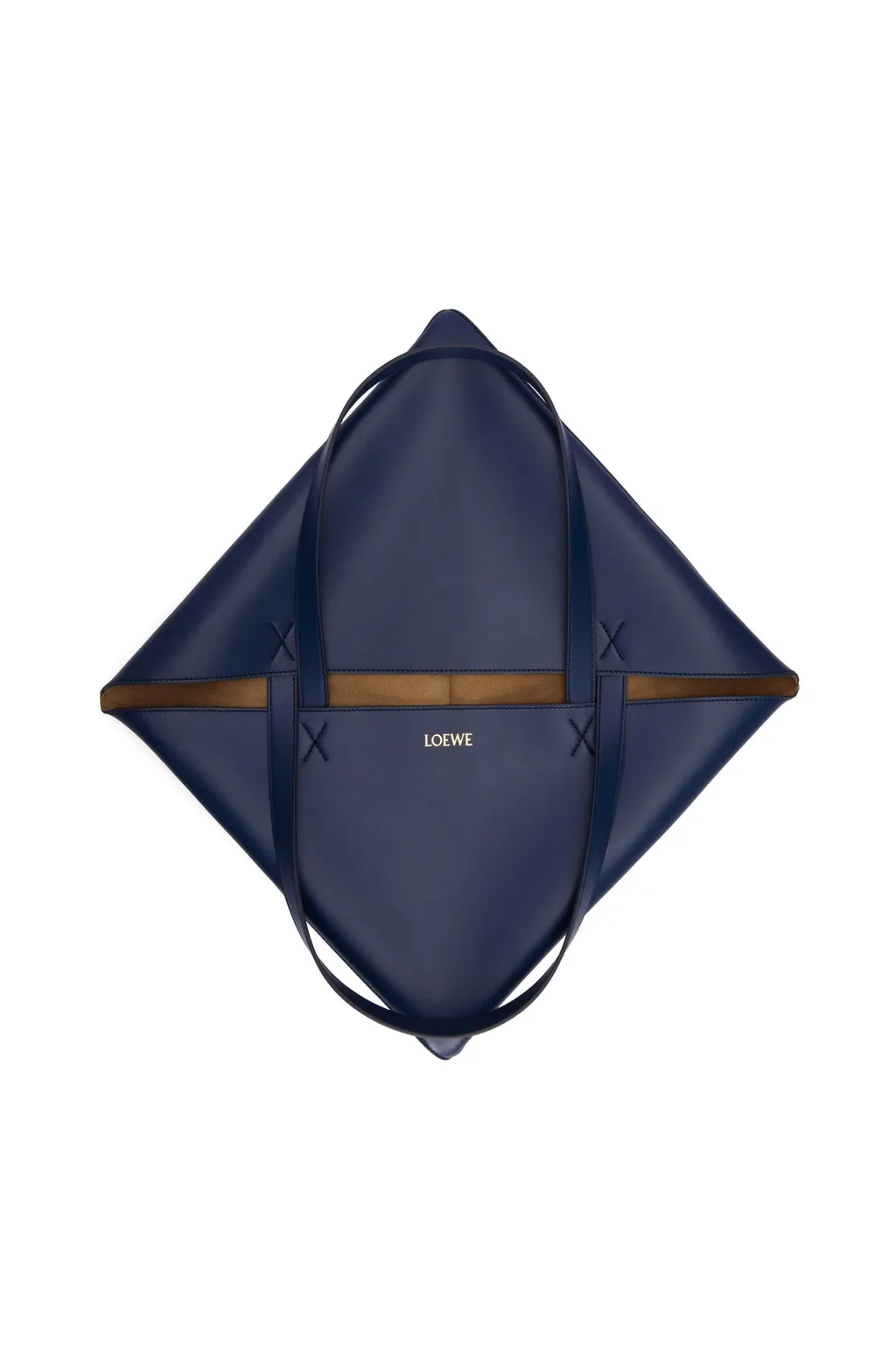 Puzzle Fold Tote In Shiny Calfskin