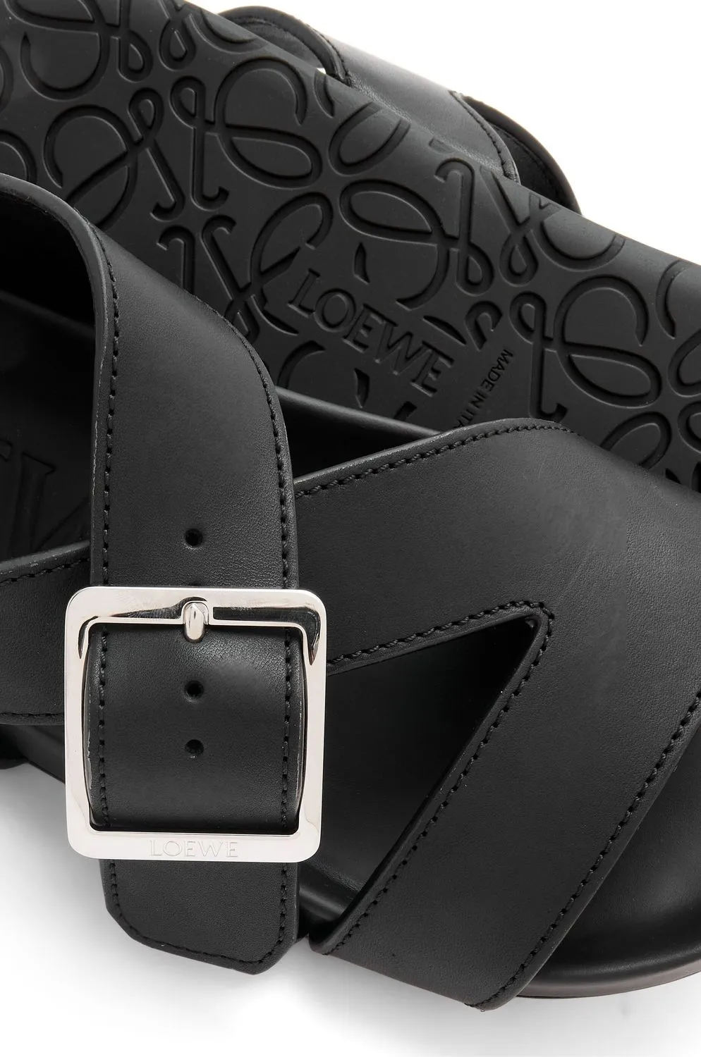 Buckle-Strap Flat Sandals