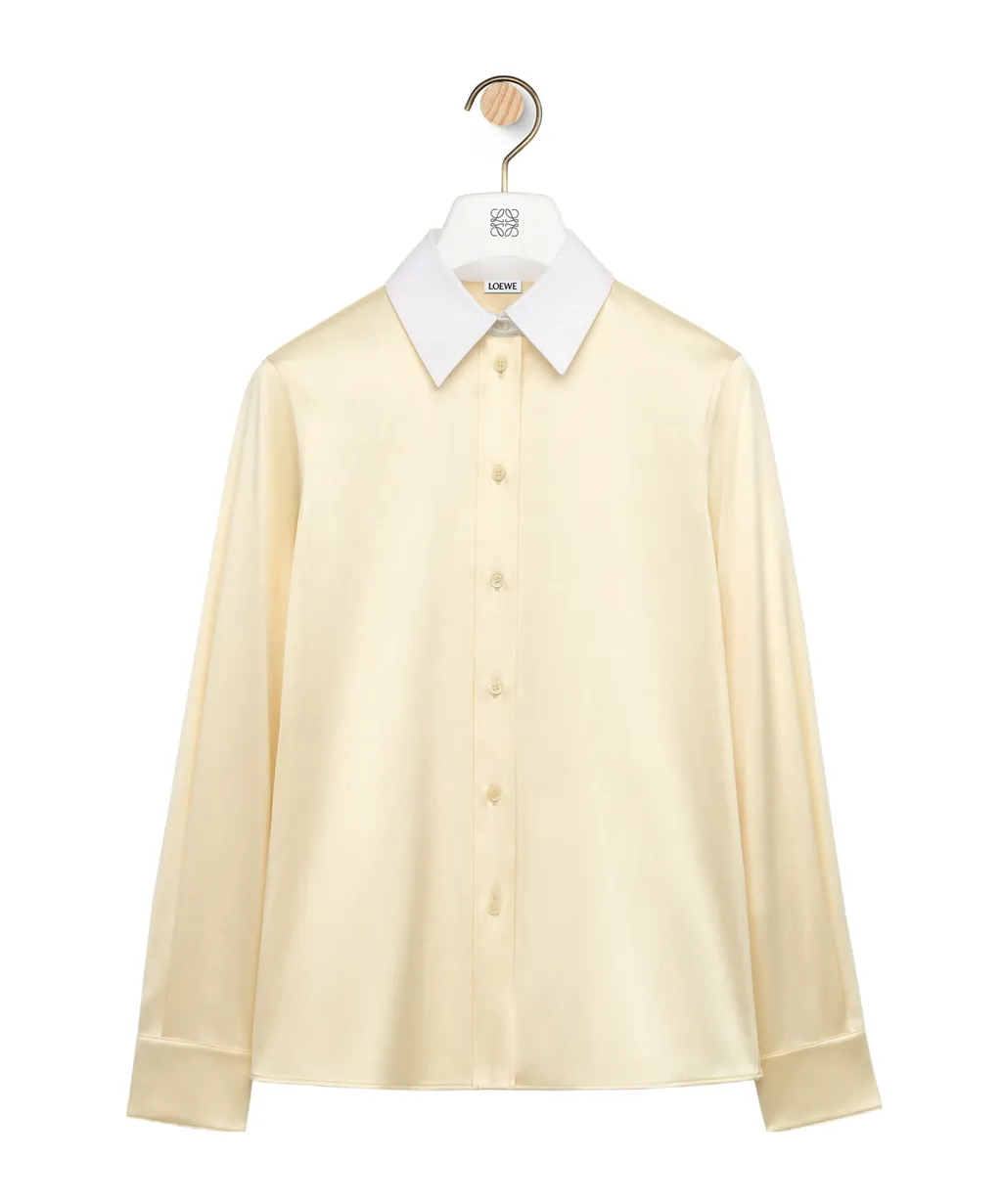 Long-Sleeved Satin Shirt