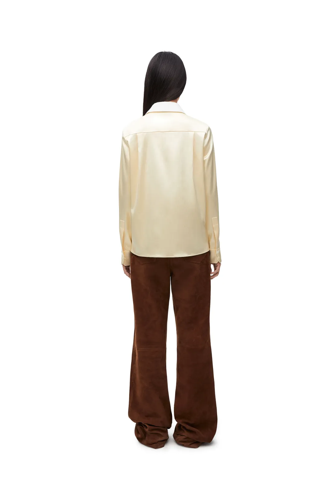 Long-Sleeved Satin Shirt