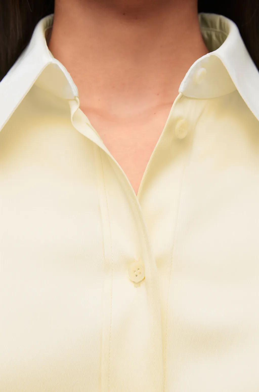 Long-Sleeved Satin Shirt