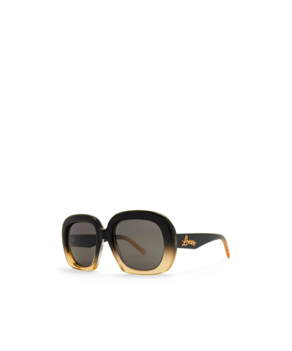 Two-Tone Square-Frame Sunglasses
