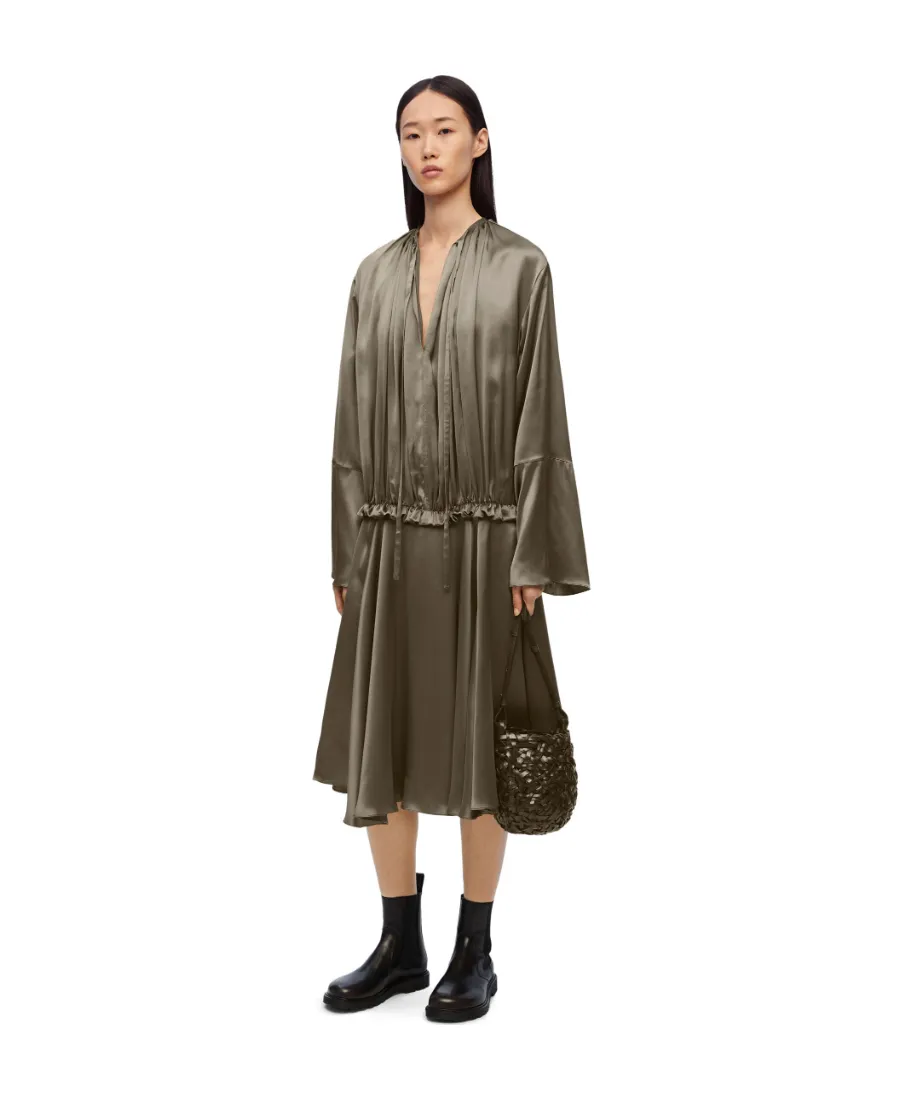 Elasticated Waist Long Sleeved Tunic Dress