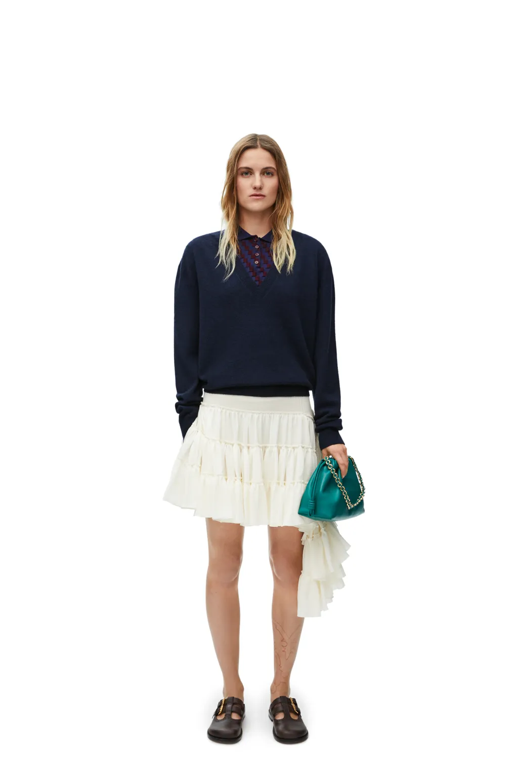 Logo Embroidered V-Neck Jumper