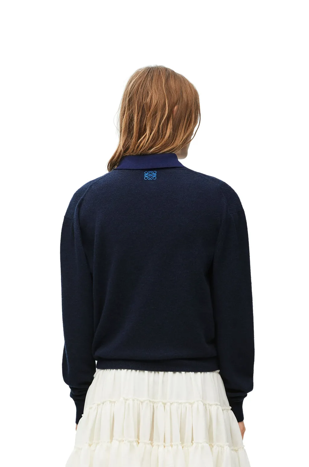 Logo Embroidered V-Neck Jumper