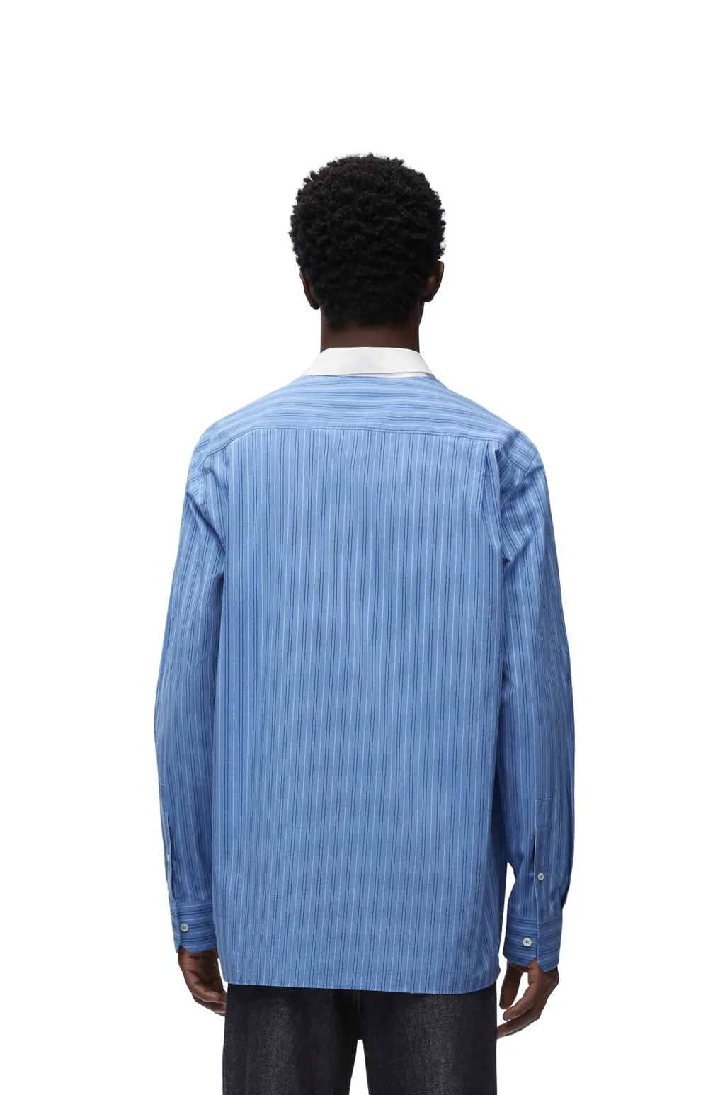 Striped Collared Button-Up Shirt