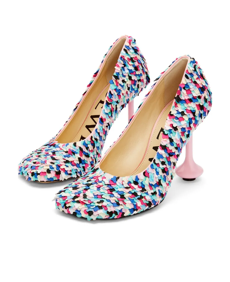Toy Pump In Embroidered Satin