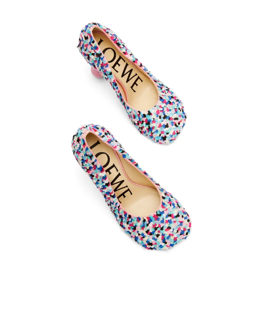 Toy Pump In Embroidered Satin