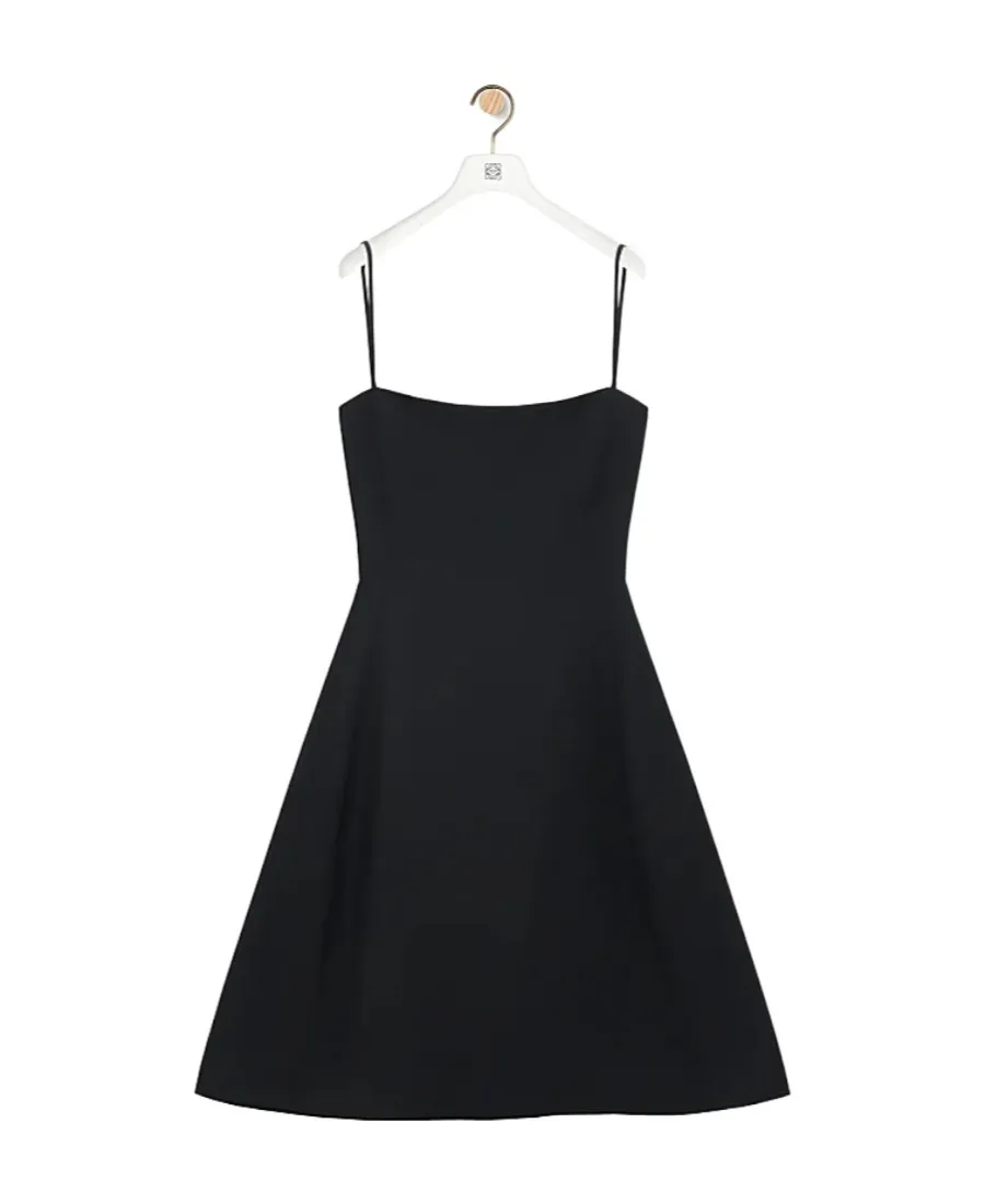 Thin Strapped Flare Silhouette Dress
