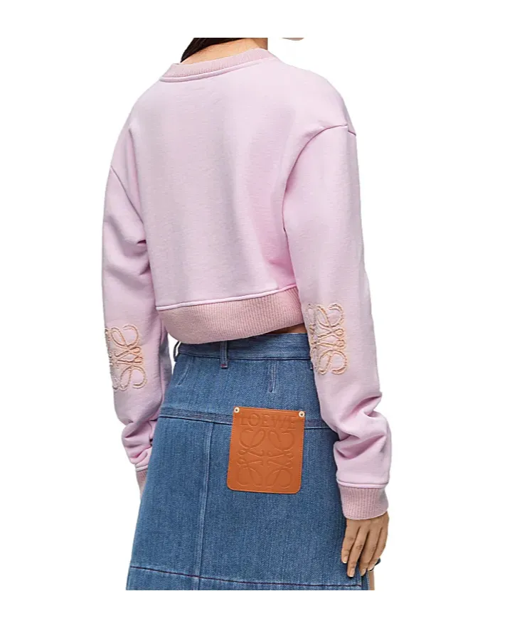 Cropped Sweatshirt In Cotton