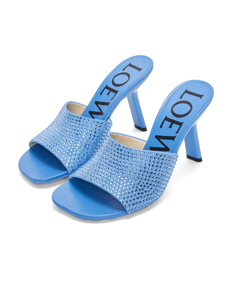 Petal Embellished Slip-On Mules