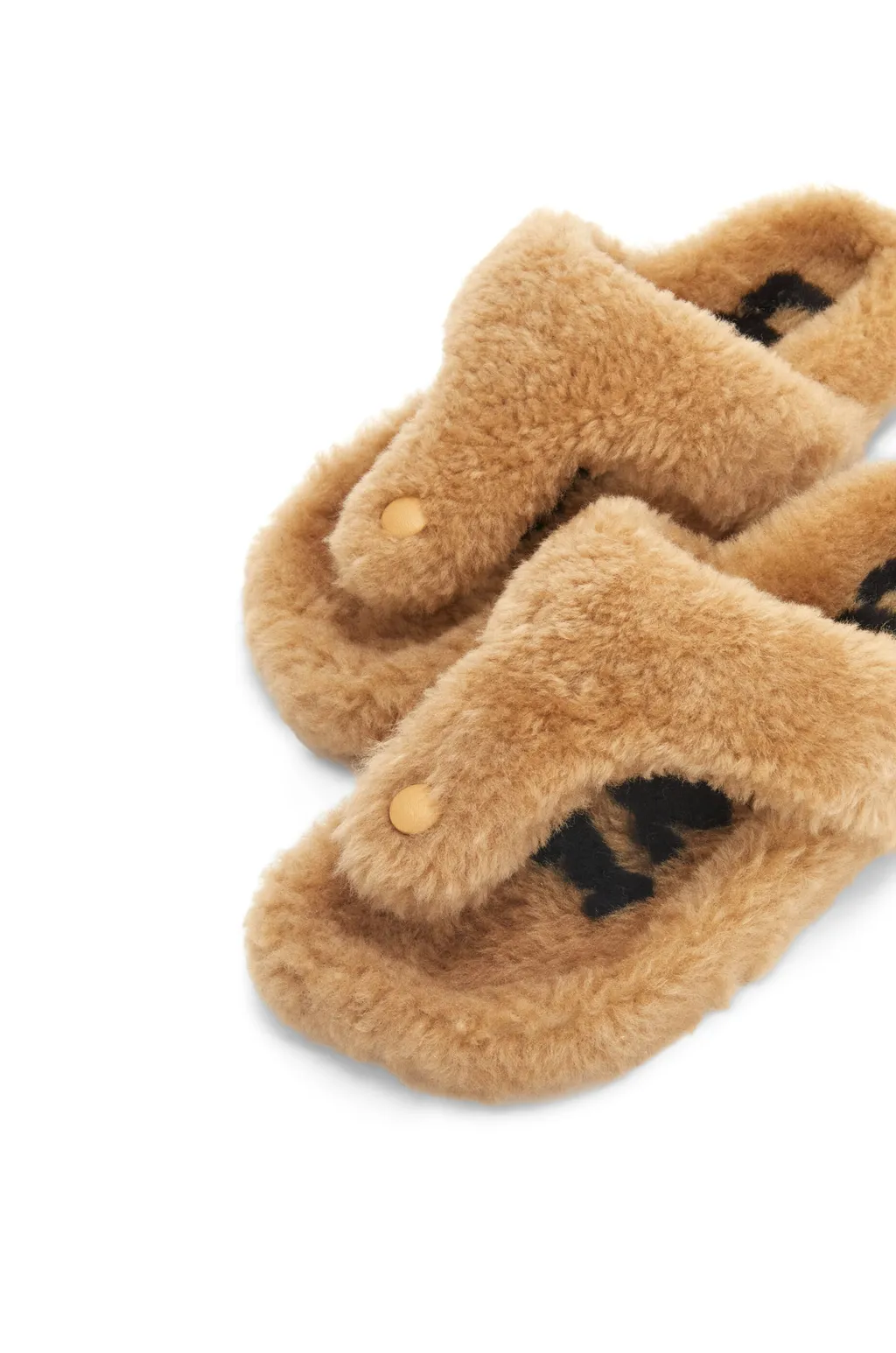 Ease Toe Post Sandal In Shearling