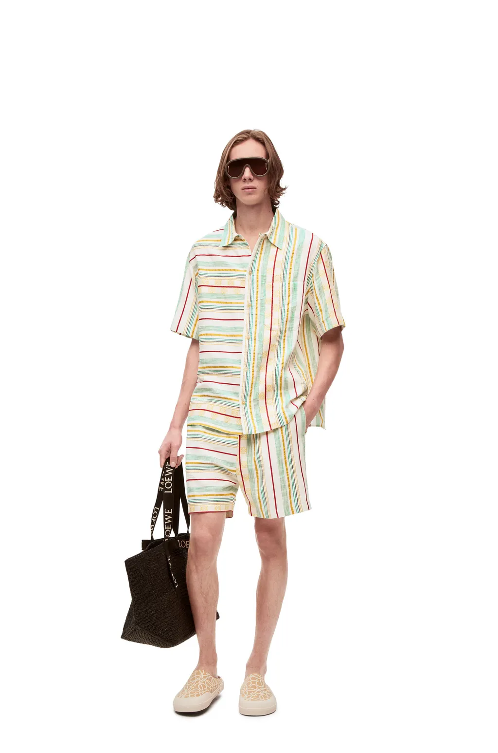 Asymmetric Stripe Shorts
