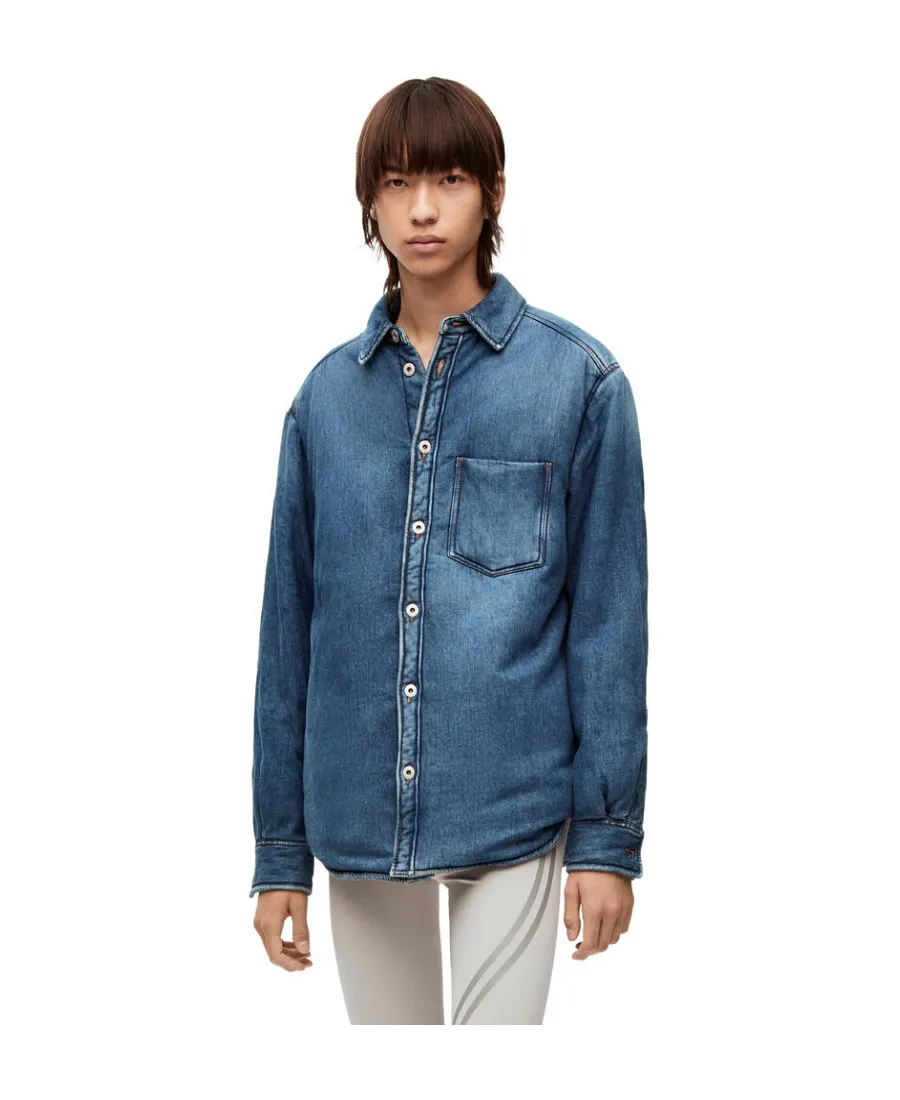 Puffer Shirt In Denim