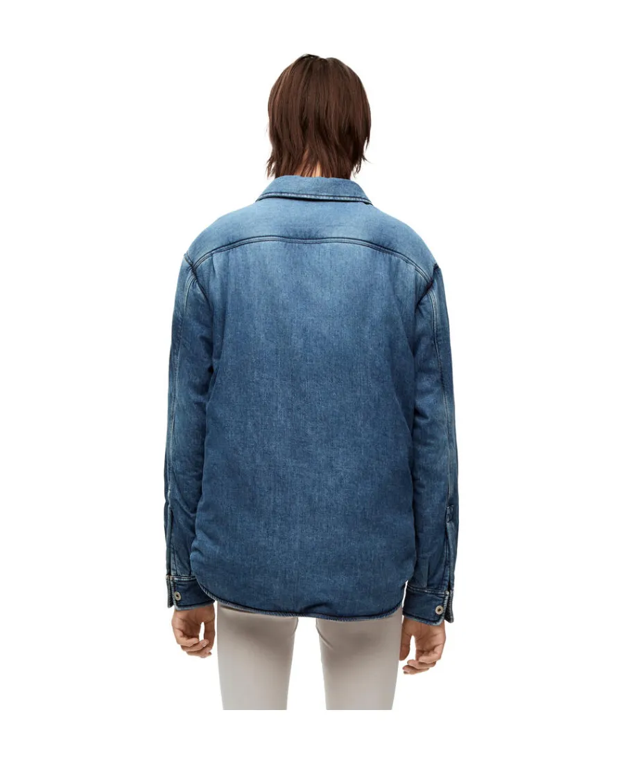 Puffer Shirt In Denim