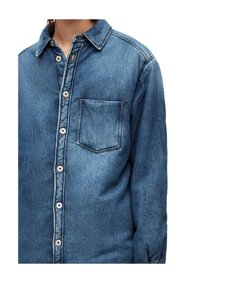 Puffer Shirt In Denim