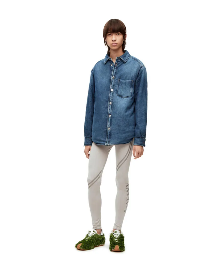 Puffer Shirt In Denim