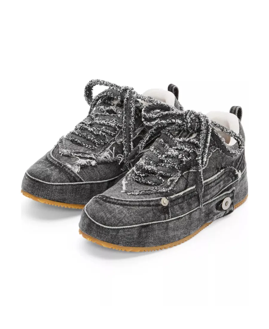 Deconstructed Sneaker In Denim