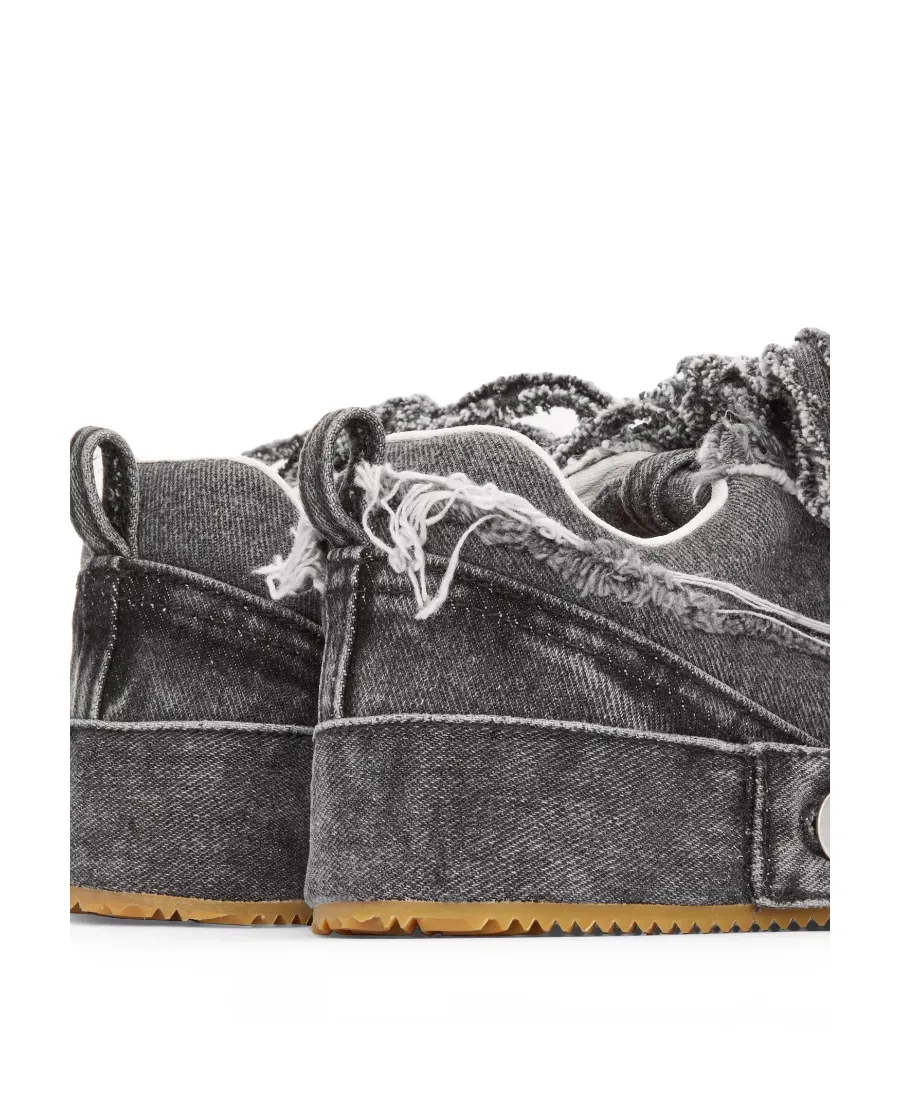 Deconstructed Sneaker In Denim