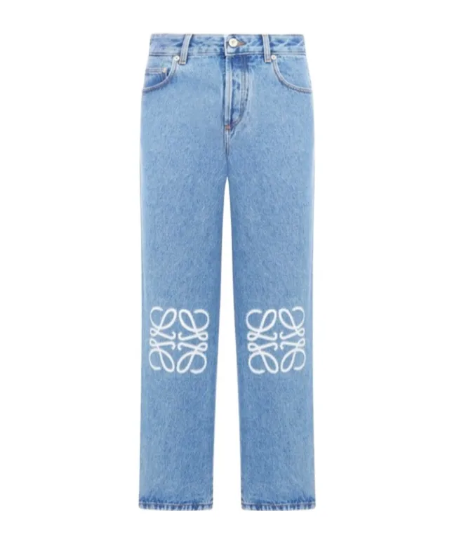 Anagram Cropped Denim Jeans