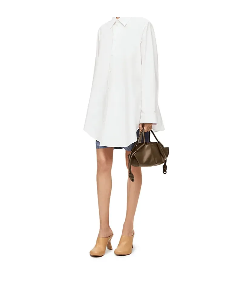 Trapeze Long-Sleeved Shirt Dress