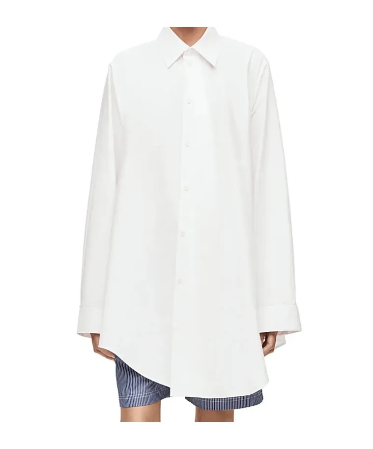 Trapeze Long-Sleeved Shirt Dress