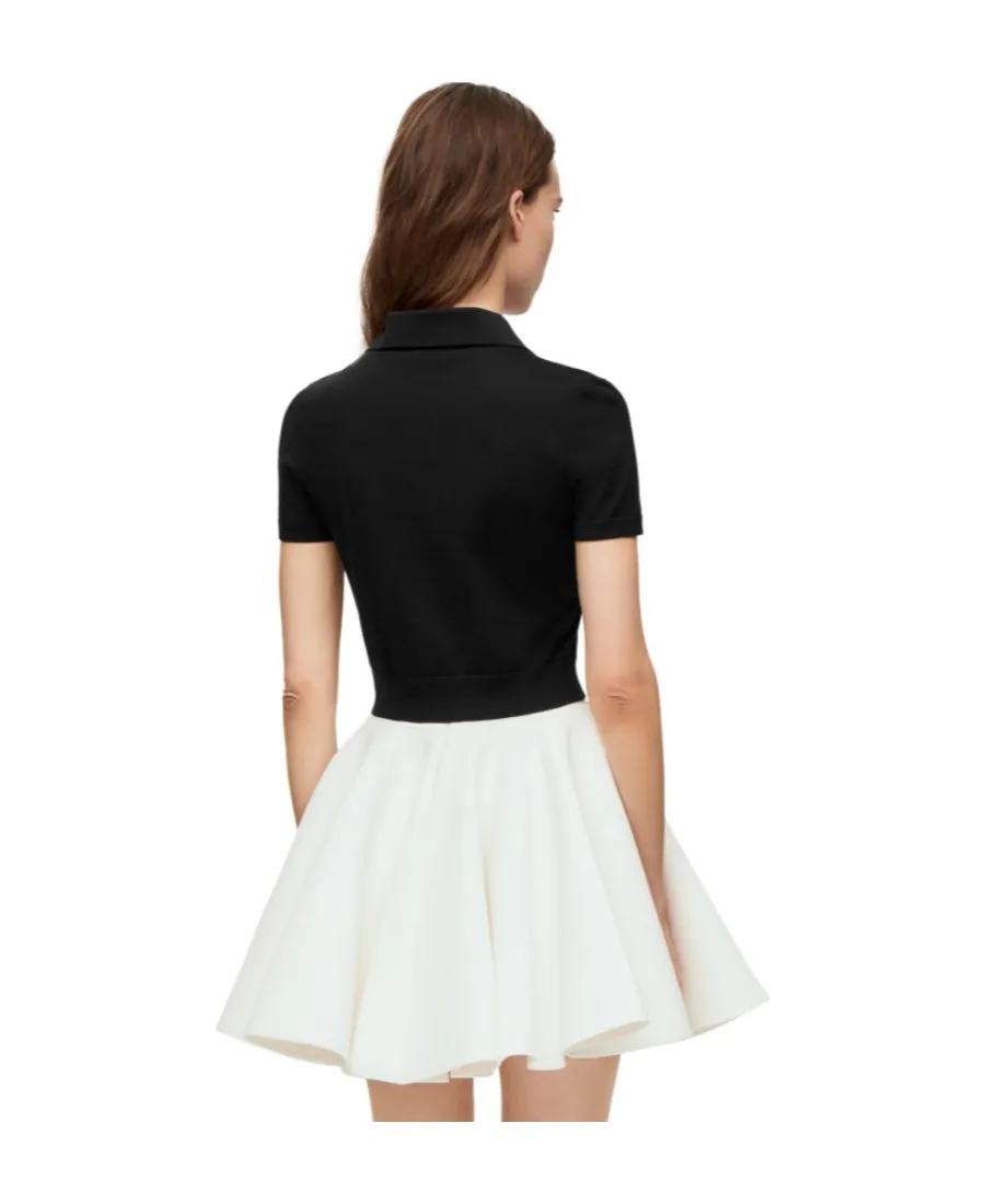 Cropped Polo Sweater In Silk