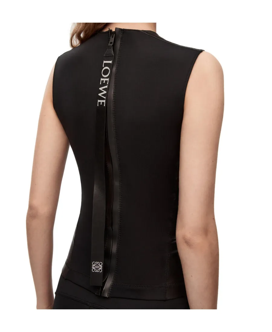 Stretched Zipped Tank Top