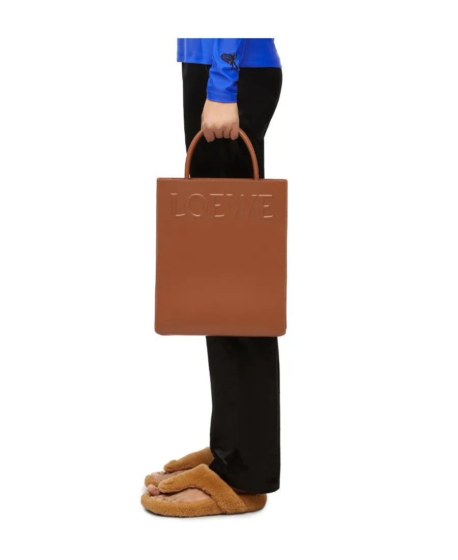 Logo Embossed Tote Bag