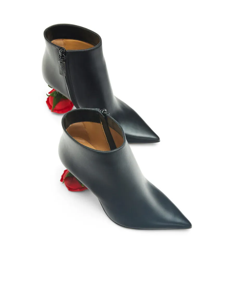 Rose Heel Boot In Calfskin