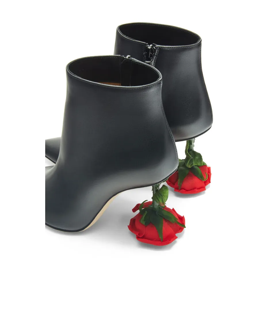 Rose Heel Boot In Calfskin