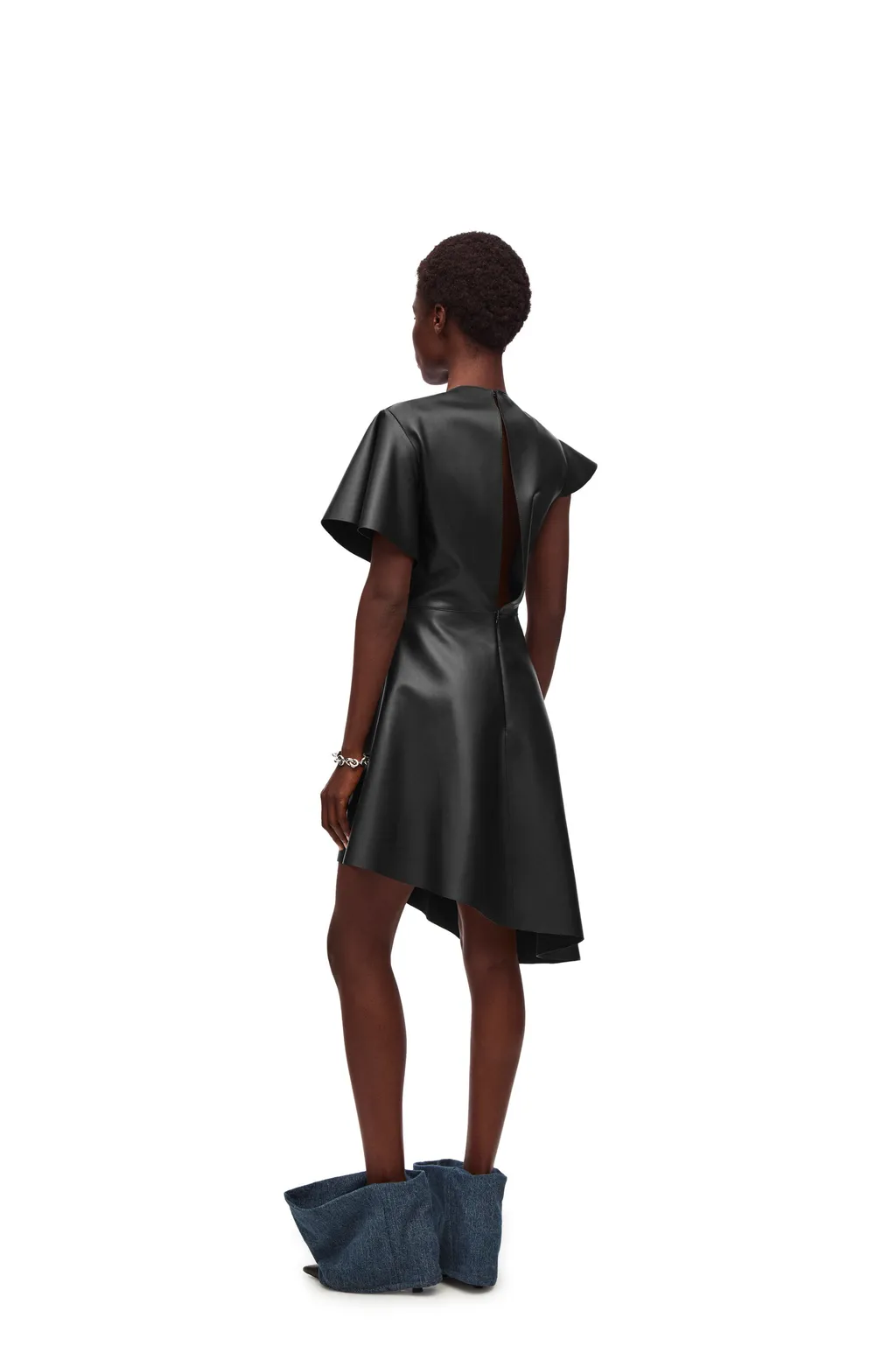 Asymmetric Dress In Nappa