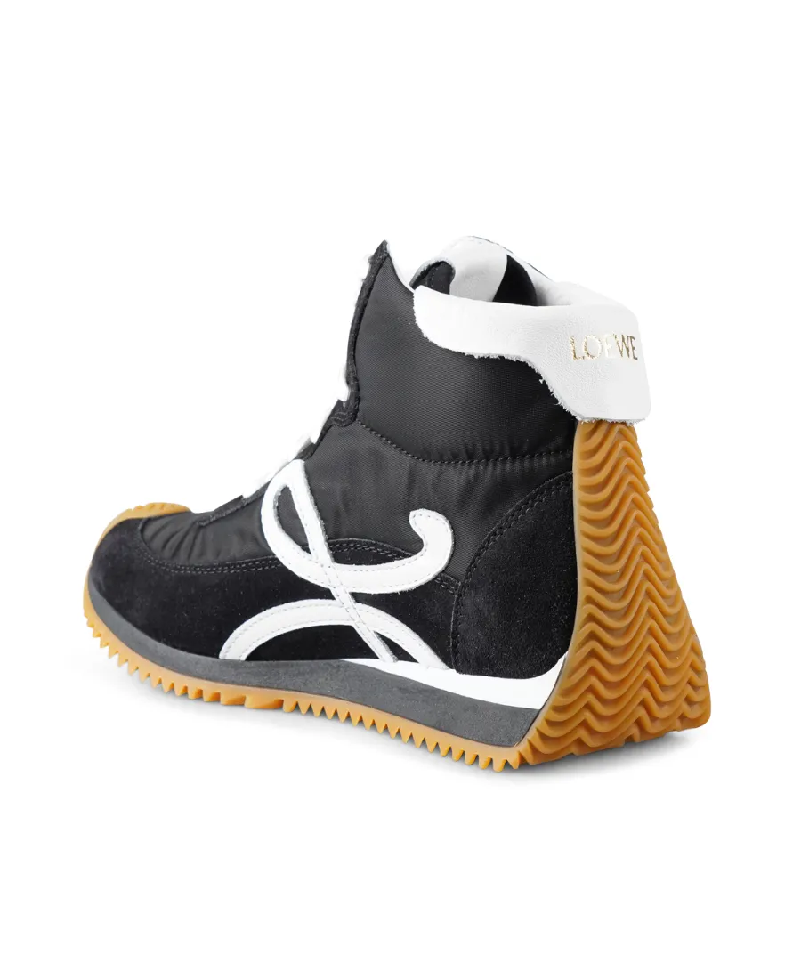 High Top Flow Runner In Nylon And Suede